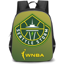 WNBA Seattle Storm Backpack StudentPack - Seattle Storm Logo On Yellow Green Gradient Background