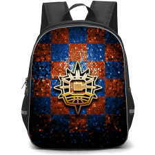 WNBA Connecticut Sun Backpack StudentPack - Connecticut Sun Golden Logo On Glitter Background