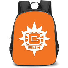 WNBA Connecticut Sun Backpack StudentPack - Connecticut Sun White Logo On Orange Background