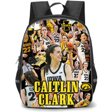 WNBA Caitlin Clark Iowa Backpack StudentPack - Caitlin Clark Iowa Fan Art Collage