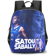WNBA Satou Sabally Backpack StudentPack - Satou Sabally WNBA Star Blue Poster
