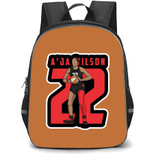 WNBA Aja Wilson Backpack StudentPack - Aja Wilson 22 Cartoon Art Sticker