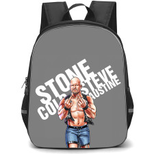 WWE Steve Austin Backpack StudentPack - Steve Austin Bad Finger Portrait Cartoon Art