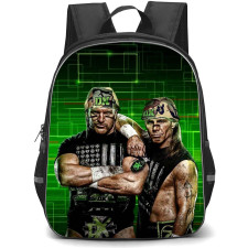 WWE Backpack StudentPack - WWE DX Army Triple X And Shawn Michaels Standing On Green Background