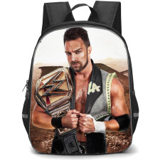 WWE LA Knight Backpack StudentPack - LA Knight Portrait Brown Background