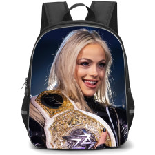 WWE Liv Morgan Backpack StudentPack - WWE Liv Morgan Portrait With Title Belts Poster