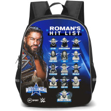 WWE Roman Reigns Backpack StudentPack - Roman Reigns Hit List Wrestlemania Poster