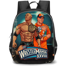 WWE Backpack StudentPack - Wrestlemania XXVIII Poster The Rock And John Cena Poster