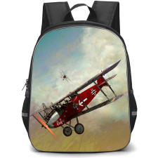 World War 1 Flying Aces Backpack School Bag StudentPack - World War 1 German Fokker DVII Plane