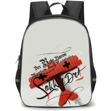 World War 1 Flying Aces Backpack School Bag StudentPack - World War 1 Red Baron Plane Poster