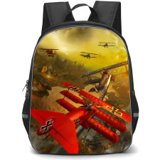World War 1 Flying Aces Backpack School Bag StudentPack - World War 1 Red Baron War Storm
