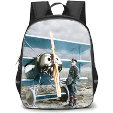 World War 1 Flying Aces Backpack School Bag StudentPack - World War 1 Werner Voss Old Portrait
