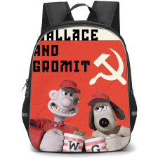 Wallace and Gromit Backpack StudentPack - Wallace and Gromit The Curse of the Were-Rabbit Poster Red Background