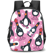 Wallace and Gromit Backpack StudentPack - Wallace and Gromit Penguin Art On Pink Background
