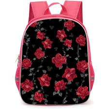 Wildside Disney Backpack School Bag StudentPack - Wildside Disney Velvet Crimson Rose Floral Aesthetic Poster