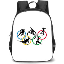 2026 Winter Olympic Milano Cortina Backpack School Bag StudentPack - Sports Silhouette Logo