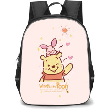 Winnie The Pooh School Backpack StudentPack - Pooh And Piglet Waving
