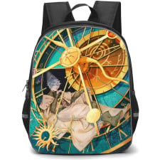 Witch Hat Atelier Qifrey Backpack School Bag StudentPack - Qifrey Sitting In Clock Fierce Portrait Poster