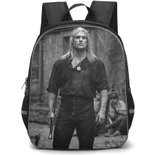 The Witcher Geralt Backpack StudentPack - Geralt Of Rivia Greyscale Portrait