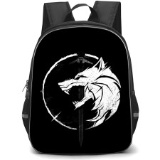 The Witcher Backpack StudentPack - White Wolf Symbol