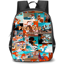 Woody Woodpecker Backpack StudentPack - Woody Woodpecker Blue Orange Filter Collage