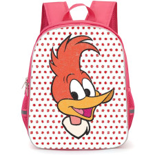 Woody Woodpecker Backpack StudentPack - Woody Woodpecker Vintage Red Dots White Background