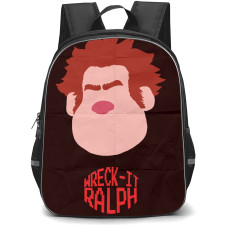 Wreck It Ralph Backpack StudentPack - Wreck It Ralph Minimalist Avatar On Red Background
