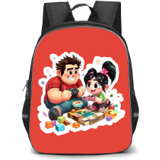 Wreck It Ralph Backpack StudentPack - Wreck It Ralph And Vanellope Playing Sticker
