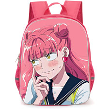 You and I Are Polar Opposites Miyu Suzuki Backpack School Bag StudentPack - Miyu Suzuki Blush Portrait On Pink Background