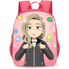 You and I Are Polar Opposites Shino Azuma Backpack School Bag StudentPack - Shino Azuma Staring Pink Portrait
