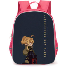 Saga Of Tanya The Evil Tanya Von Degurechaff Backpack School Bag StudentPack - Tanya Von Degurechaff Dark Blue Minimalist Anime Poster