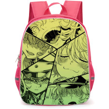 Saga Of Tanya The Evil Tanya Von Degurechaff Backpack School Bag StudentPack - Tanya Von Degurechaff Green Manga Panel Collage Poster