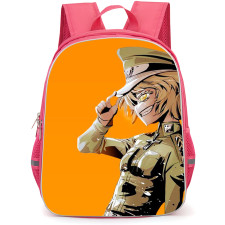 Saga Of Tanya The Evil Tanya Von Degurechaff Backpack School Bag StudentPack - Tanya Von Degurechaff Military Uniform Portrait Minimal Art Poster
