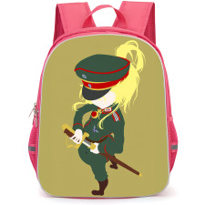 Saga Of Tanya The Evil Tanya Von Degurechaff Backpack School Bag StudentPack - Tanya Von Degurechaff Minimal Aesthetic Vector Fan Art Poster
