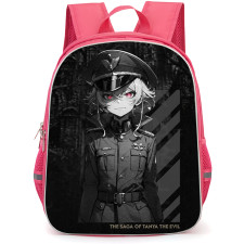 Saga Of Tanya The Evil Tanya Von Degurechaff Backpack School Bag StudentPack - Tanya Von Degurechaff Monochrome Military Anime Art Poster