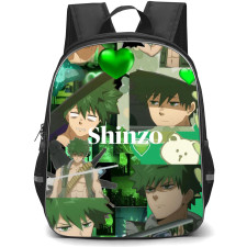 Yozakura Family Shinzo Yozakura Backpack School Bag StudentPack - Shinzo Yozakura Green Heart Portrait Collage