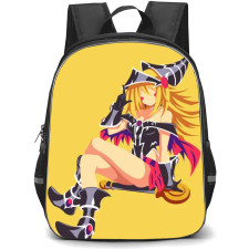 Yu-Gi-Oh Black Magician Girl - Black Magician Girl Sitting in Wand Illustration Art Yellow Background