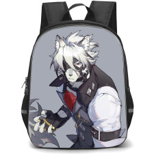 Zenless Zone Von Lycaon Backpack StudentPack - Von Lycaon Portrait Gray Background