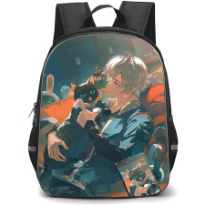 Zenless Zone Wise Backpack StudentPack - Wise With Cat Illustration