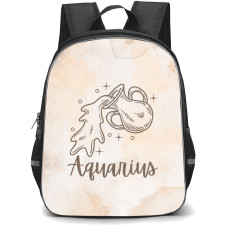 Zodiac Sign Aquarius Backpack StudentPack - Aquarius Sign On Neutral Background
