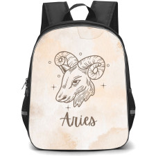 Zodiac Sign Aries Backpack StudentPack - Aries Sign On Neutral Background