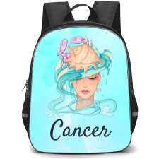 Zodiac Sign Cancer Backpack StudentPack - Cancer Sign On Blue Watercolor Background
