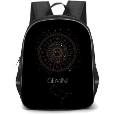 Zodiac Sign Gemini Backpack StudentPack - Gemini Sign On Black Background