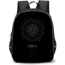 Zodiac Sign Libra Backpack StudentPack - Libra Sign On Black Background
