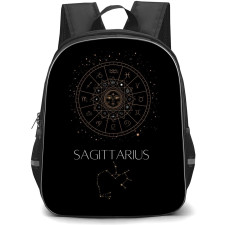 Zodiac Sign Sagittarius Backpack StudentPack - Sagittarius Sign On Black Background