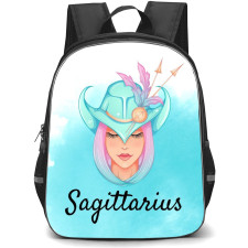 Zodiac Sign Sagittarius Backpack StudentPack - Sagittarius Sign On Blue Watercolor Background