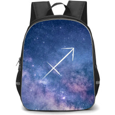 Zodiac Sign Sagittarius Backpack StudentPack - Sagittarius Sign On Galaxy Background