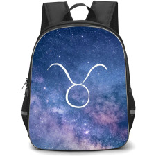 Zodiac Sign Taurus Backpack StudentPack - Taurus Sign On Galaxy Background