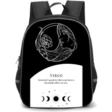 Zodiac Sign Virgo Backpack StudentPack - Virgo Sign On Black And White Background