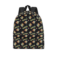 Pokemon Cyndaquil School Backpack Multicolor Schoolbag Rucksack - Cyndaquil Character Series Art